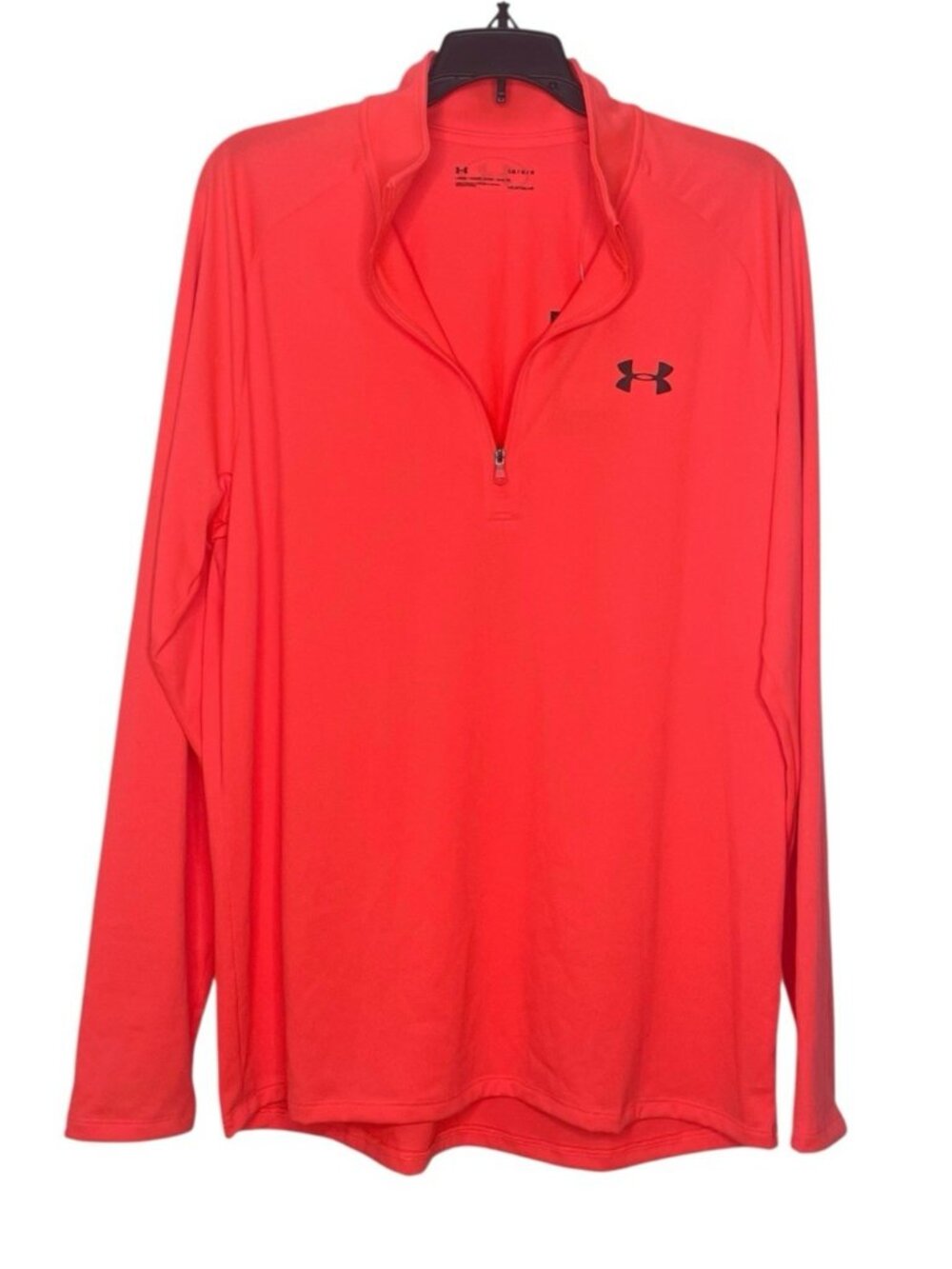 Under Armour Mens Pullover Shirt Size Large 1/4 Zip Long Sleeve Breathable NWT - Picture 2 of 5